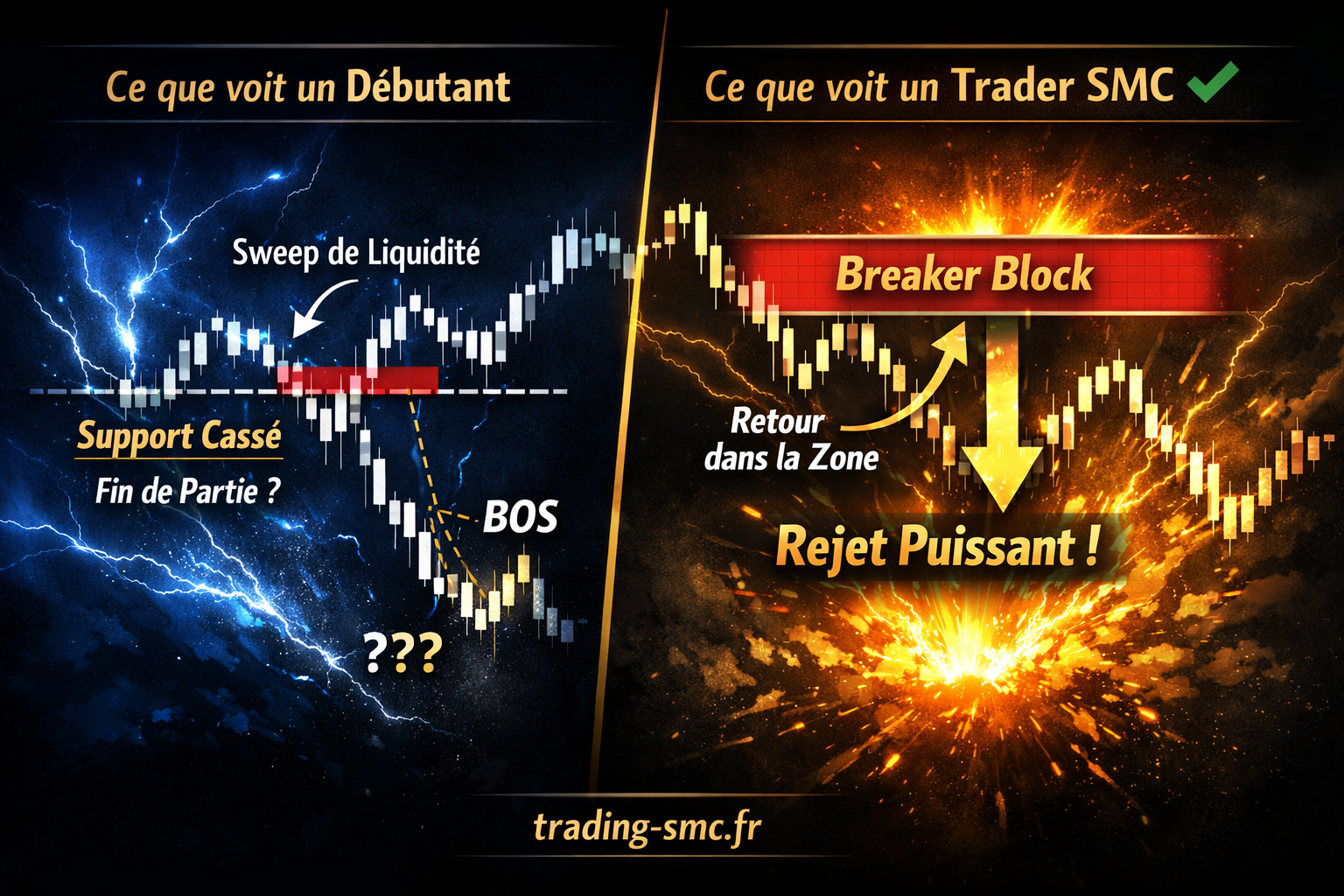 Breaker Block et structure de marche