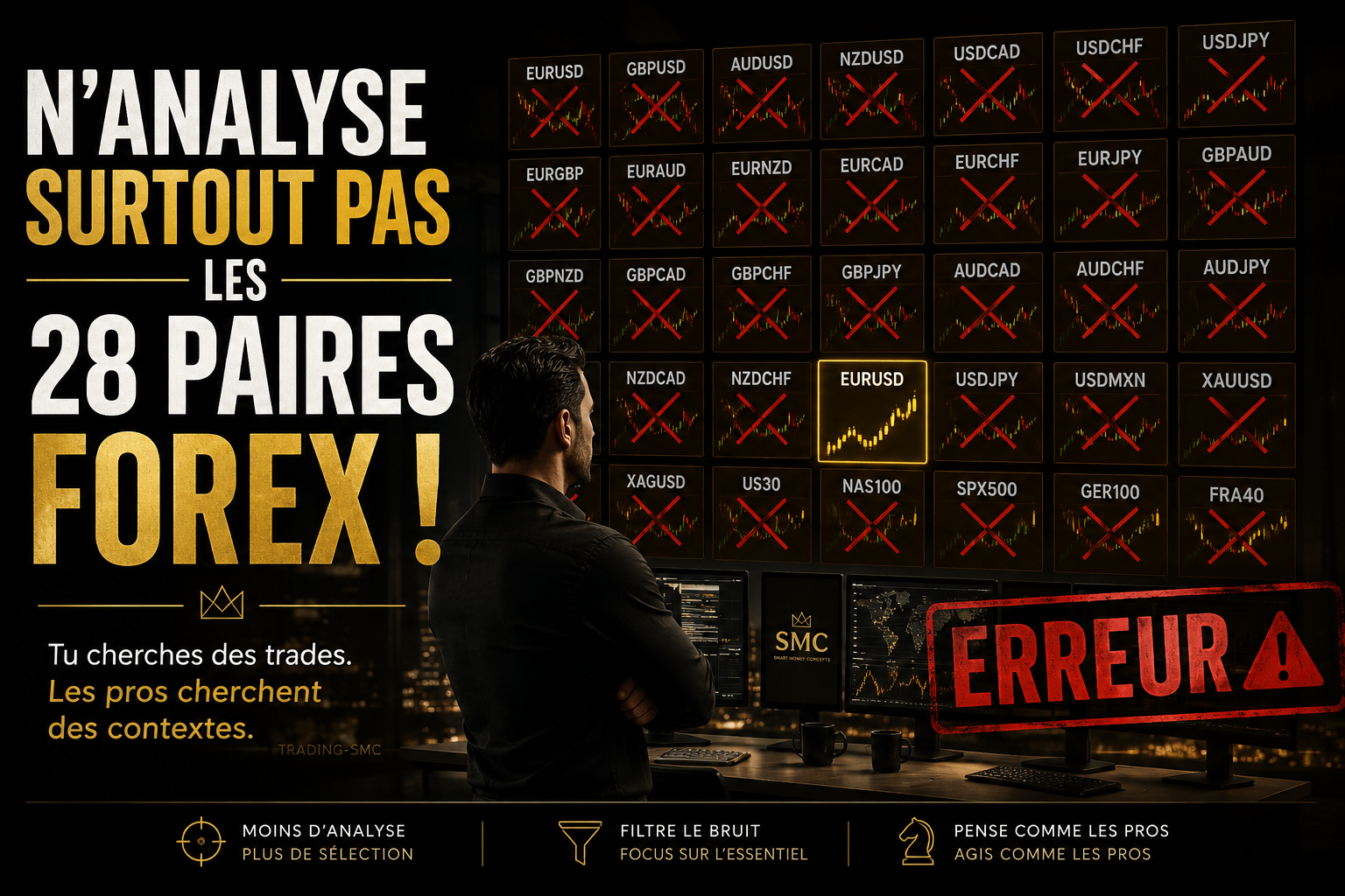 N'analyse surtout pas les 28 paires Forex