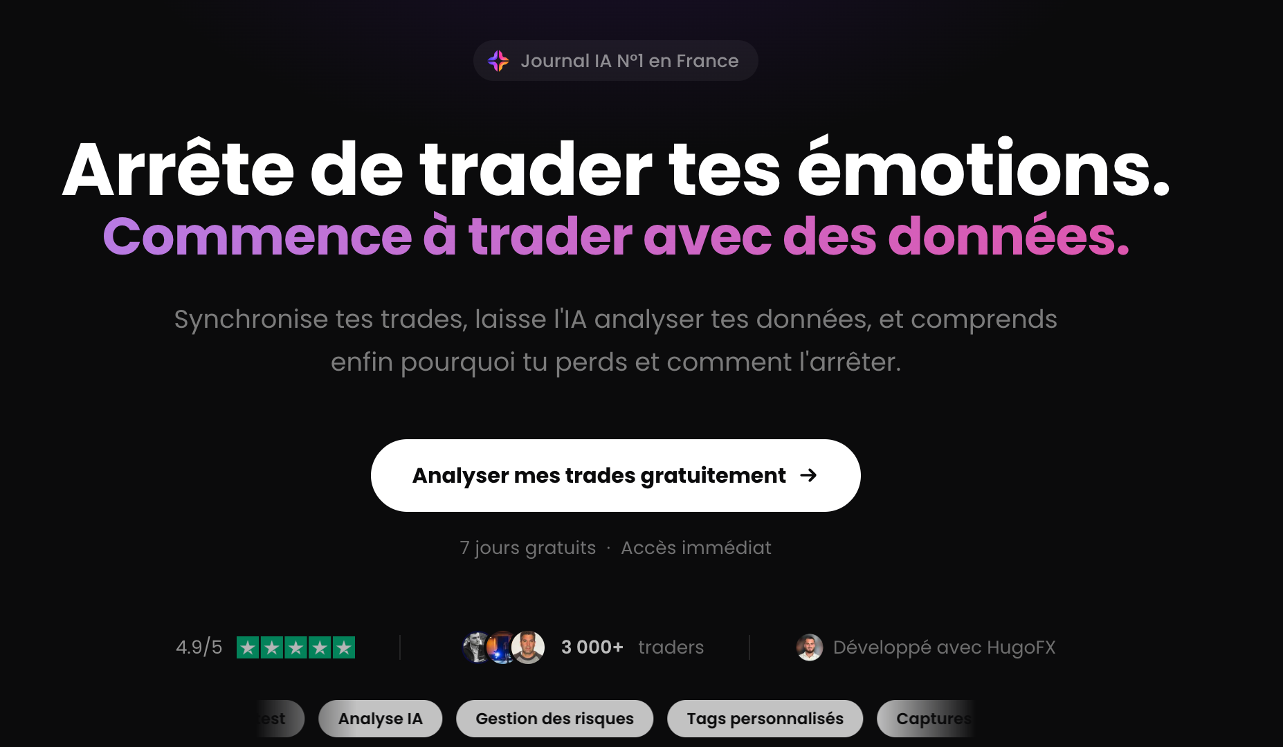 FocusPips, journal de trading avec intelligence artificielle