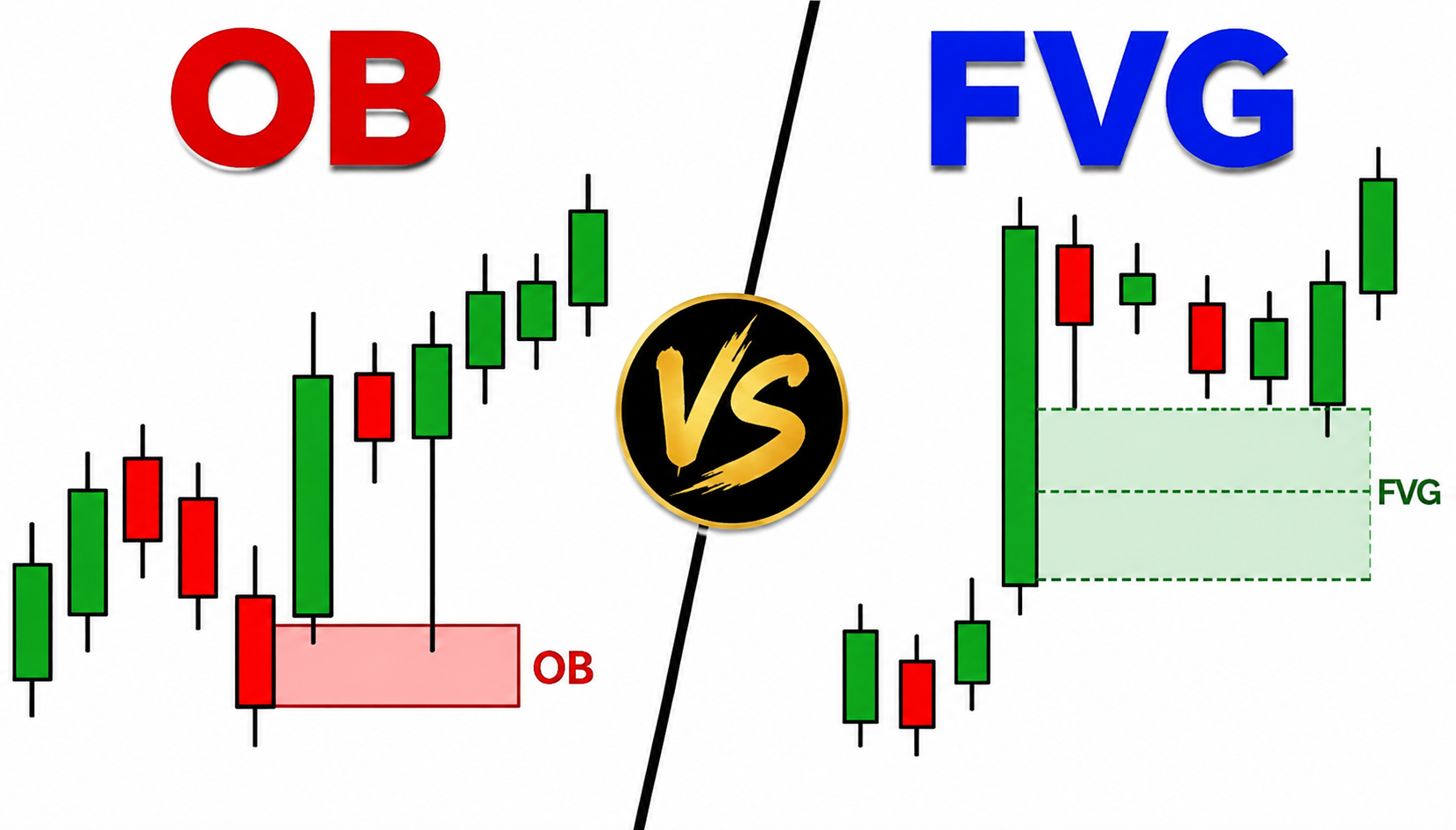 Order Block contre Fair Value Gap selon HugoFX
