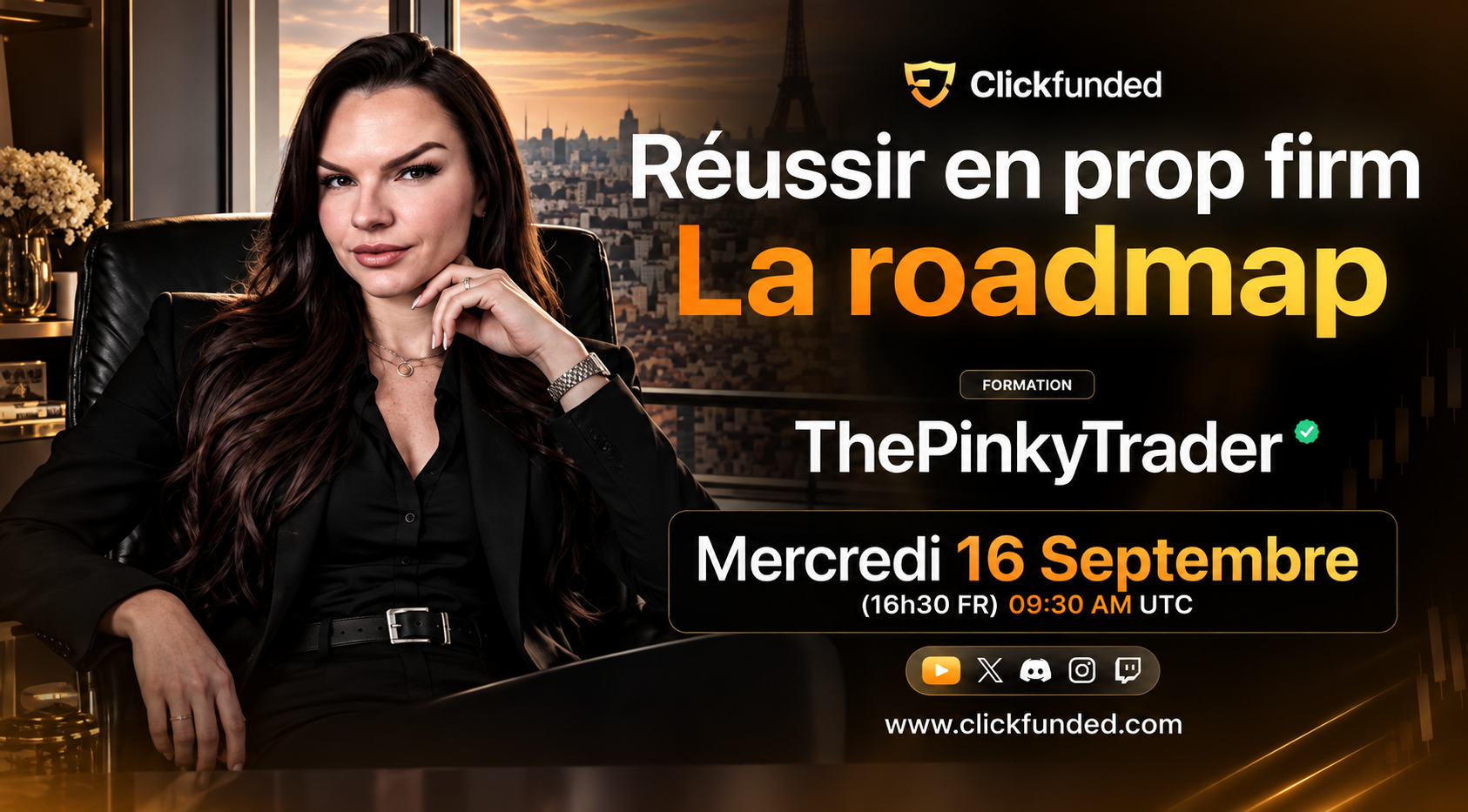La roadmap pour réussir en propfirm par Clickfunded avec ThePinkyTrader